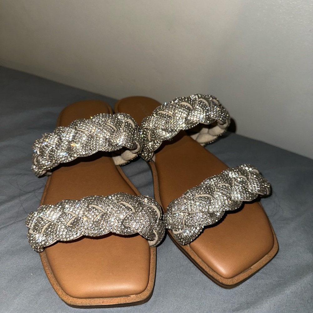 Sincerely Jules Silver Tan Sandals